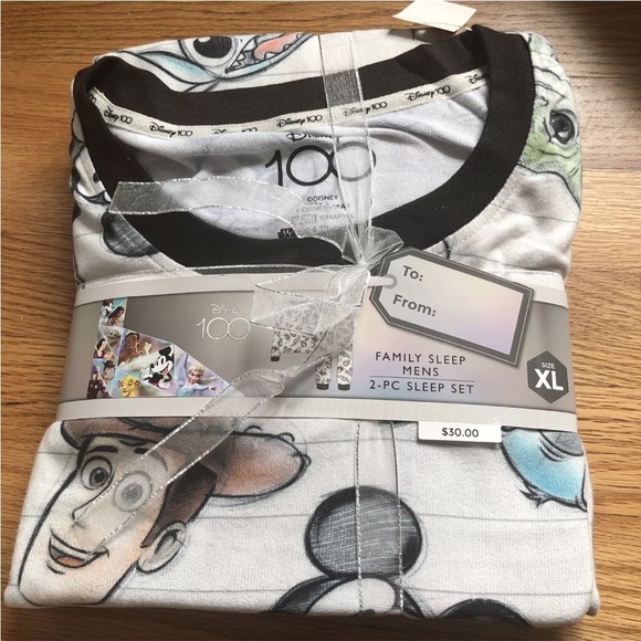 Mens Disney 100 character mash-up famous 2 pc - Picture 2 of 6